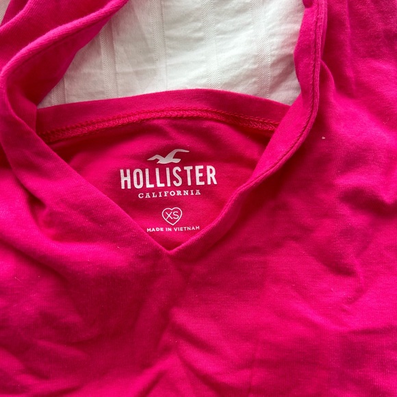 Hollister hot pink halter top size xs - Picture 2 of 2